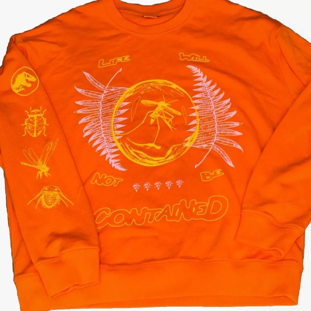 Rare Universal Studios Jurassic World Parks Collection Sweatshirt 2XL Orange